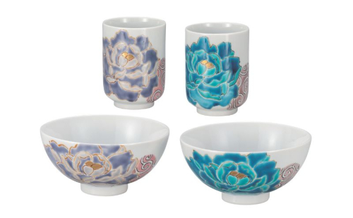 九谷焼 睦揃・青紫牡丹 2383449 - 石川県能美市