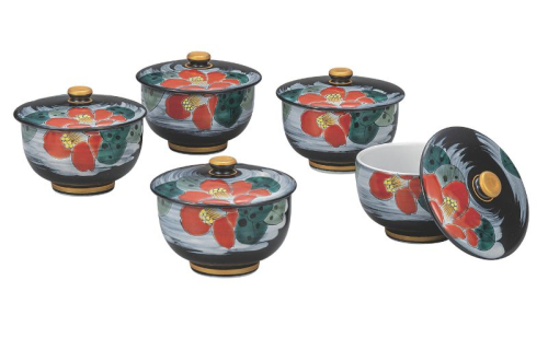 九谷焼 蓋付汲出揃・色椿 2383457 - 石川県能美市