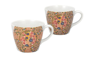 九谷焼 ペアマグカップ・小紋花詰