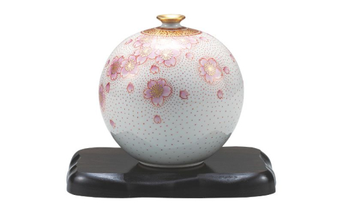 九谷焼 4号花瓶・金襴手桜 2383475 - 石川県能美市