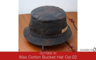 Wax Cotton Bucket Hat Col.02 Brown Plaid(ブラウンチェック)帽子 キャップ バケットハット フリーサイズ キャンプ用品 アウトドア用品 [OUTSIDE IN]