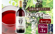 ワイン 小坂七滝ワイナリー ヌーヴォー2025 ルージュ750ml×1本