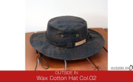 Wax Cotton Hat Col.02 Brown Plaid(ブラウンチェック) 帽子 キャップ ハット フリーサイズ キャンプ用品 アウトドア用品 [OUTSIDE IN]