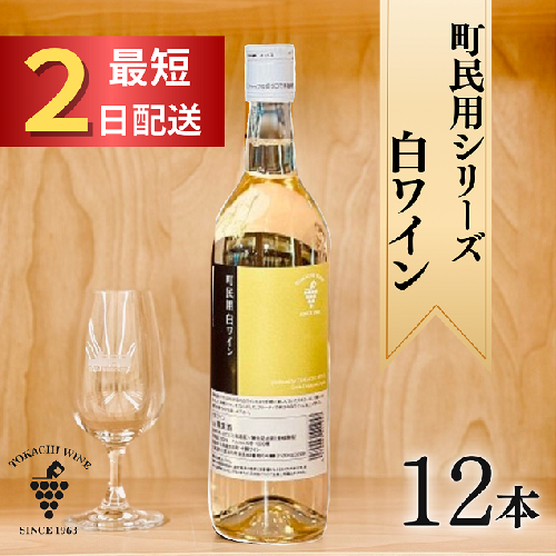 町民用シリーズ白12本 最短申込みから2日発送 北海道ワイン 北海道池田町 2385439 - 北海道池田町