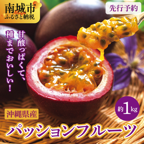 【先行予約】2026年5?6月発送　南城市産パッションフルーツ　約1kg 2386165 - 沖縄県南城市