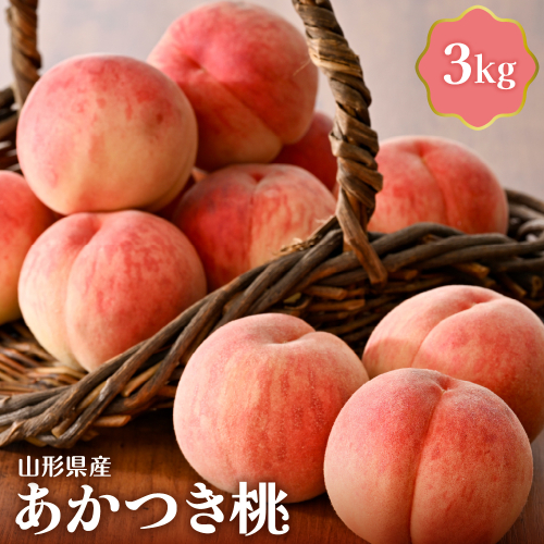 【令和8年産】あかつき桃 3kg 山形県産【JAさがえ西村山】 白桃 ピーチ あかつき 桃 山形 農協 ka008-011e-r8 2386166 - 山形県河北町