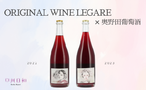 LEGARE×奥野田葡萄酒コラボ赤スパークリングワイン2本セット（KSB）D5-621 【ワイン 奥野田葡萄酒 赤ワイン スパークリングワイン 数量限定 甲州市 山梨県】 2386818 - 山梨県甲州市