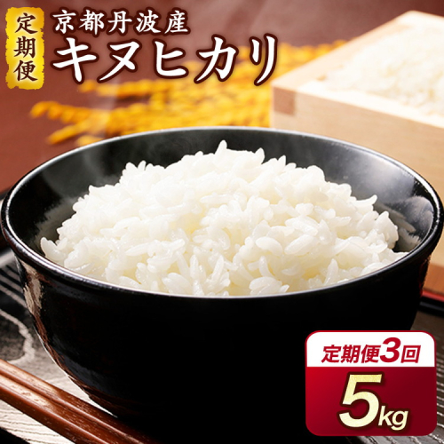 【5月発送】【定期便】令和7年産 5kg 3ヶ月 京都丹波産 キヌヒカリ 白米＜JA京都 たわわ朝霧＞ 3回定期便 5kg×3回 計15kg 毎月発送に合わせて精米 2388482 - 京都府亀岡市