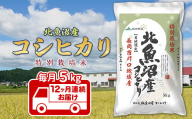 7T05-Z【12ヶ月連続お届け】北魚沼産コシヒカリ特別栽培米5kg（長岡川口地域）【2026年2月発送開始】