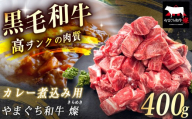 数量限定!選べる 極上牛肉 やまぐち和牛 燦 (きらめき) カレー煮込み用 400g | 山口 県 美祢市 牛肉 ブランド牛 黒毛和牛 カレー 煮込み カレー煮込み 牛 肉 お肉 にく