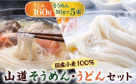 【1月以降順次発送】国産小麦100％ 山道そうめん・うどんセット / 50g×5束・160g / そうめん 島原そうめん ウドン 饂飩 手延べ 麺 素麺 年内配送 年内発送 / 南島原市 / そうめんの山道 [SDC010]