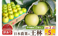[26年3月発送]りんご 平均糖度13度以上! 王林 約5kg 訳あり クール便 青森 果物 フルーツ 林檎 リンゴ くだもの 不揃い 規格外