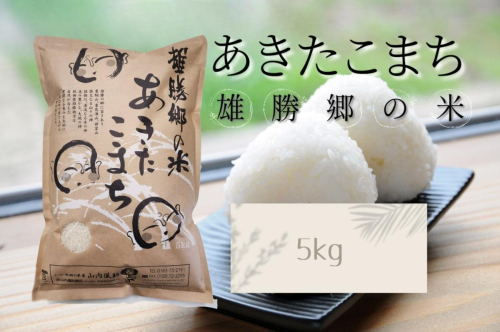 あきたこまち 雄勝郷の米 白米5kg ふるさと納税 秋田 米 あきたこまち お米【（株）山内儀助商店】[B6-2001] 2390700 - 秋田県湯沢市