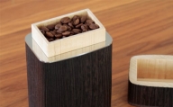 KIRI Coffee Canister（200g）【焙煎】《サイズ：110×80×204（mm）》コーヒーキャニスター 紅茶 ほうじ茶 木製保存容器 桐 加茂市 朝倉家具