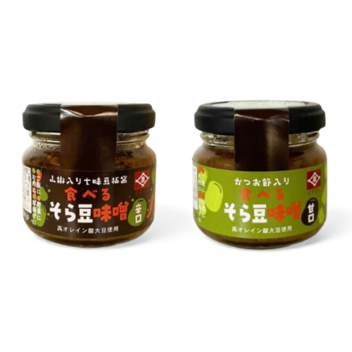 食べるそら豆味噌　2種 80g×2 食べる味噌 高オレイン酸大豆使用 吉野ヶ里町/イデマン味噌醤油醸造元 [FAF036] 2391322 - 佐賀県吉野ヶ里町
