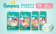 [テープ]さらさらケア 2パック(L)&おしりふき2パック [Pampers パンパース紙おむつ 赤ちゃん ベビー 赤ちゃん用品 ベビー用品 消耗品 日用品 乳児 幼児 子供 オムツ 孫]
