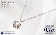 0.7ct天然ダイヤモンドプラチナネックレス