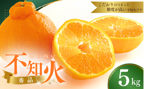 【先行予約】秀品 ハウス不知火 5kg　※箱込み【L～4Lのサイズおまかせ】【2026年1月下旬から2025年２月下旬頃に順次発送】＜味好農園＞/不知火 デコポン 蜜柑 みかん 柑橘 果物 フルーツ 【agy038】 2392025 - 和歌山県かつらぎ町
