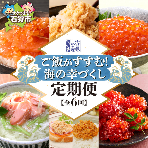 【定期便6回】佐藤水産 ご飯がすすむ！海の幸づくし定期便（鮭・いくら・筋子） | イクラ サケ ルイベ サケフレーク 海鮮 魚介 おかず ご飯 北海道 札幌市  2392036 - 北海道石狩市