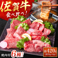 艶さし！【A4～A5】希少部位!佐賀牛おまかせ焼肉6種盛りセット 吉野ヶ里町/株式会社MEAT PLUS [FDB078]