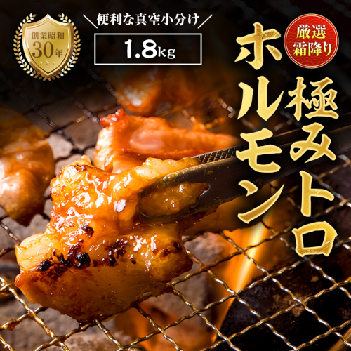 霜降り 極みトロホルモン 1.8kg 秘伝のタレ付き | 国産 極トロホルモン 霜降り ホルモン 冷凍 真空パック 家庭用 ホルモンうどん　八島丹山 京都 舞鶴 2396981 - 京都府舞鶴市