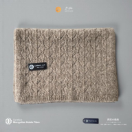 『Noble Fibre』100%ヤク・マフラー メッシュ グレー