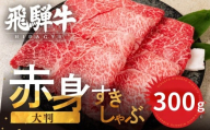【年内発送 12月26-30日までお届け】【訳あり】飛騨牛 赤身スライス すきしゃぶ用 すき焼き しゃぶしゃぶ用 300g すきやき 牛肉 和牛 黒毛和牛 肉 国産 ギフト 贈り物 すきやき スキヤキ 赤身 飛騨市 冷凍発送 わけあり ワケアリ 年内配送