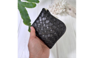 L字ファスナーミニ財布『CORONminiコロンミニ』 メッシュシリーズ:配送情報備考 ブラック