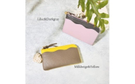 L字ファスナー長財布『CORONコロン』Candyキャンディシリーズ:配送情報備考 ミルクベージュ×イエロー
