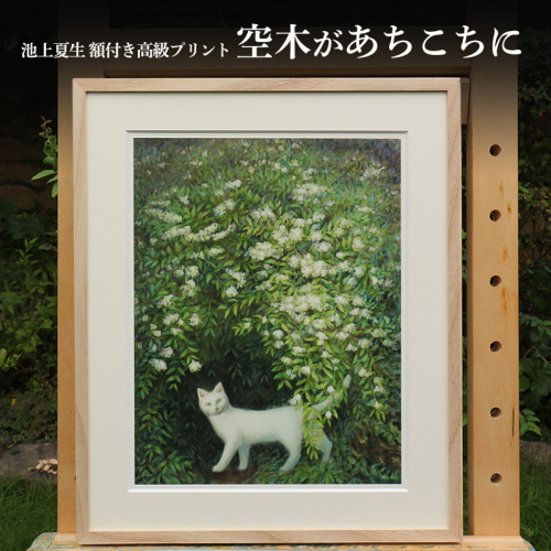 池上夏生 額付き高級プリント ”空木があちこちに” 2403101 - 香川県土庄町