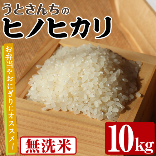 無洗米 ヒノヒカリ (10kg) 国産 米 お米 コメ 白米 ひのひかり ごはん ご飯 お弁当 おにぎり 【うとさんち】akn067-20 2403928 - 鹿児島県阿久根市