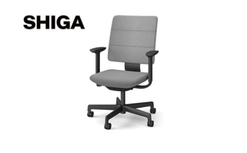 イトーキ SHIGA シガ 昇降脚 背トリプル ベースカラー : ブラック/座面カラー : グレーC（KJ-517SEM-T1C5F）キャスター5本脚 【アンクルムーブ・シンクロロッキング / アジャスタブル肘 / 抵抗付きウレタンキャスター】 日本製 ワークチェア オフィスチェア 柴田文江氏デザイン【EI180W】 2404021 - 滋賀県近江八幡市