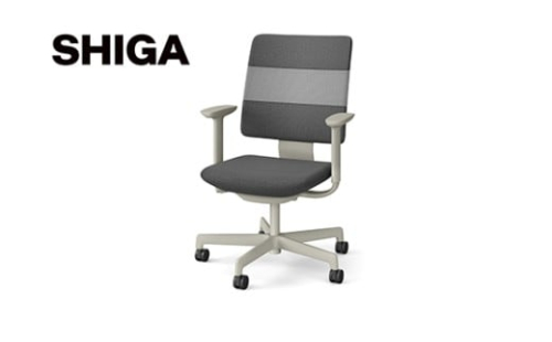 イトーキ SHIGA シガ 昇降脚 背トリプル ベースカラー:ペールオリーブ / 座面カラー:ツートーンWC（KJ-517SEM-L4WCF）キャスター5本脚 【アンクルムーブ・シンクロロッキング / アジャスタブル肘 / 抵抗付きウレタンキャスター】 日本製 ワークチェア オフィスチェア 柴田文江氏デザイン【EI188W】 2404030 - 滋賀県近江八幡市
