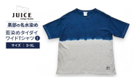 [№5313-7278]藍染めタイダイワイドTシャツ I  ASCENSION  黒部の名水染め　L