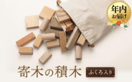 【12月配送】【オークヴィレッジ】国産材使用で安心安全の 寄木の積木 ふくろ入り｜年内発送 ギフトラッピング対応 積み木 知育玩具 おもちゃ ロングセラー 飛騨高山 オークヴィレッジ(株) AH087VC12