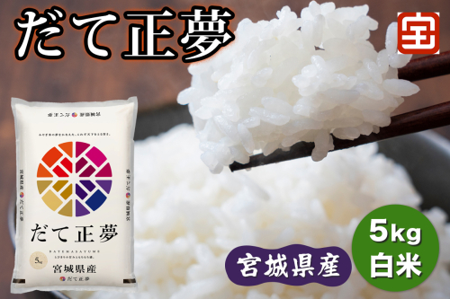 令和7年産 宮城県産 だて正夢 5kg (白米)｜2025年 宮城産 米 精米 白米 お米 米 こめ コメ 伊達正夢 だて 正夢 まさゆめ 宮城米 ふるさと納税 新米 [0347] 2411293 - 宮城県富谷市