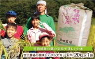 竹田城跡の麓 吉田農場の美味しいコシヒカリ（玄米）20kg