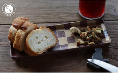 デッドストック 金市松 チョコレートみたいな長角皿・箸置きセット 有田焼 SPECIAL THANKS A15-338 2412809 - 佐賀県有田町