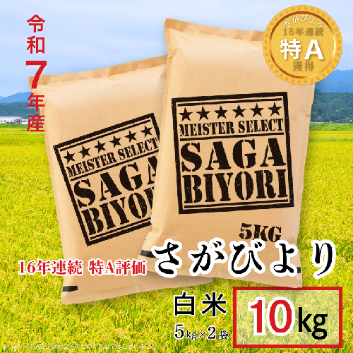 五つ星お米マイスターが厳選！令和7年産 佐賀県産 さがびより 白米 10kg（5kg×2袋）おこめ 米 ：B320-015 2413072 - 佐賀県佐賀市
