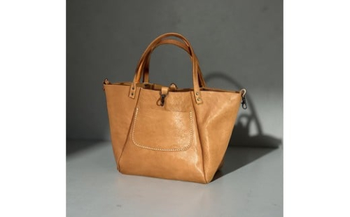 【八幡レザー】かご型トートバッグ（キャメル）【DP12W】 2413074 - 滋賀県近江八幡市