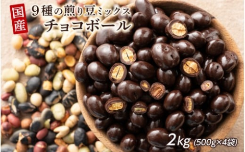 9種の煎豆ミックスチョコボール 2kg(500g×4袋) 2413270 - 静岡県静岡市