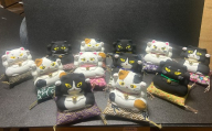 【デザインが12種類から選べる】 桑名鋳物の中子屋さんが作った 招き猫 ×2個 ／ 猫 ネコ ねこ まねきねこ まねき猫 黒猫 ハチワレ猫 白猫 三毛猫 癒し 置物 置き物 常温 三重県 桑名市