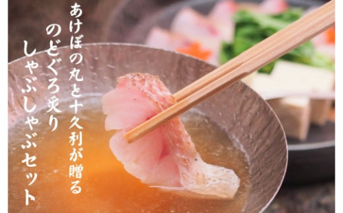 【TV番組で紹介されました！】あけぼの丸と老舗料亭「十久利」が贈るのどぐろ炙りしゃぶしゃぶセット 魚介類 魚貝類 魚 のどぐろ アカムツ しゃぶしゃぶ セット 炙り 料亭の味 老舗 【146_2044】 2414588 - 島根県浜田市