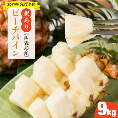 ＜訳あり！＞2026年 先行予約 大きさ不揃い お得！箱にいっぱいピーチパイン9kgセット 2414635 - 沖縄県竹富町