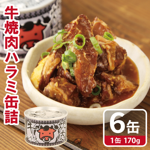 牛焼肉ハラミ缶詰 6缶セット【厚切り 牛ハラミ サガリ おかず おつまみ 防災 備蓄 非常食】 010B1815 2417722 - 大阪府泉佐野市