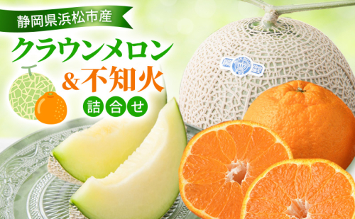 【2026年2月発送】 クラウンメロン&不知火詰合せ クラウンメロン 1個 約1.3kg 不知火 4個 しらぬい デコ ジューシー メロン めろん 柑橘 みかん ミカン 静岡 浜松市 2417992 - 静岡県浜松市