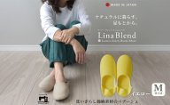 洗いざらし綿麻素材のバブーシュ Mサイズ リネン コットン リーナブレンド イエロー 日本製 スリッパ  綿麻素材のルームシューズ メンズ レディース キッズ 静岡 浜松市