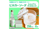 山梨産ぶどう100%の熟成ビネガーの、そのまま飲める「ビネガーソーダシャインマスカット6本セット」【1658078】