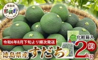【2024年8月下旬より順次発送】澄んだ空気と清らかな水で育った 特選 すだち 約2kg 徳島県 柑橘 フルーツ 果物 KF-2