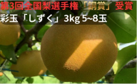 [R9先行予約]彩玉 3kg 5〜8玉 「しずく」 全国梨選手権 銅賞受賞 アルファイノベーション株式会社 | 埼玉県 白岡市